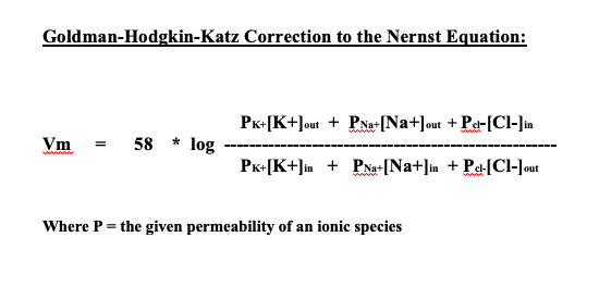 There is another famous formula in neuroscience | Chegg.com