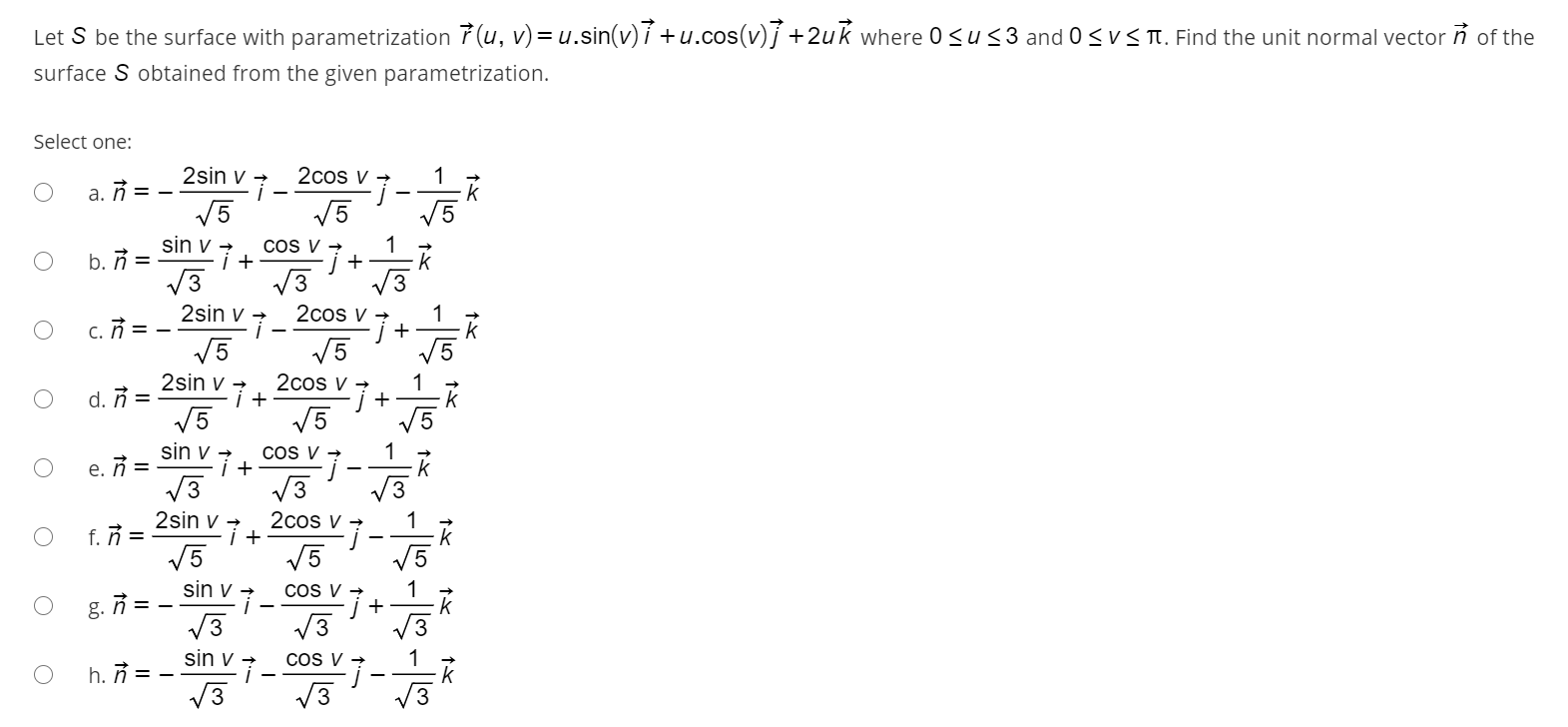 Solved Let S Be The Surface With Parametrization 7 U Chegg Com