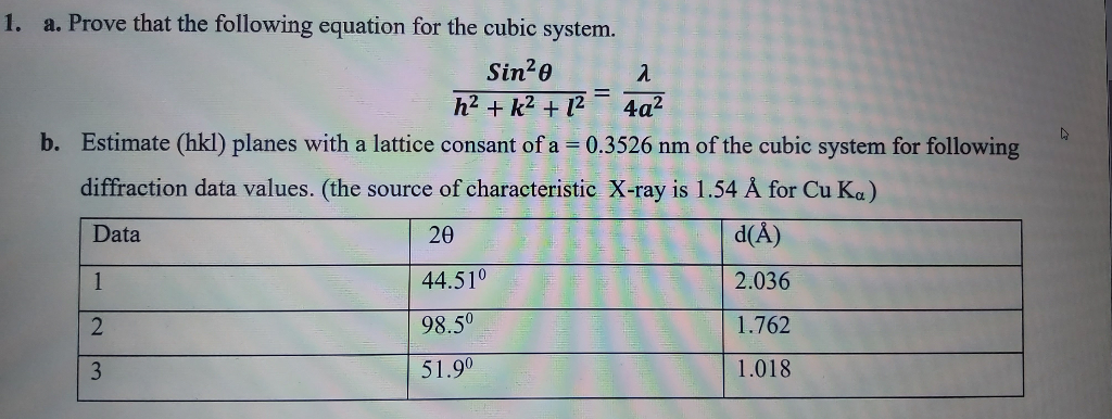 Solved 1 A Prove That The Following Equation For The Chegg Com