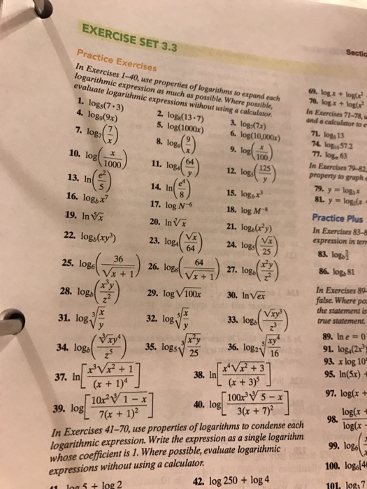 solved-in-exercises-1-40-use-properties-of-logarithms-to-chegg