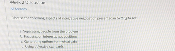 Solved Week 2 Discussion All Sections Discuss the following | Chegg.com