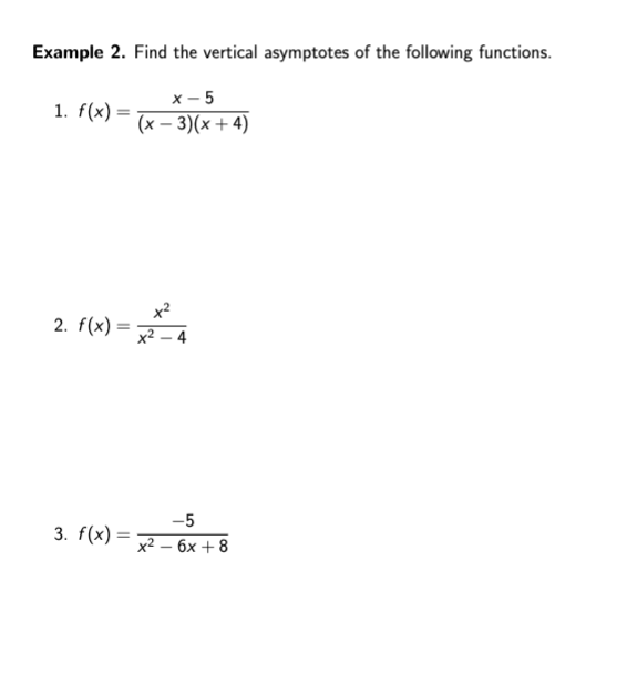 Solved Example 1. Sketch a graph of the following functions. | Chegg.com