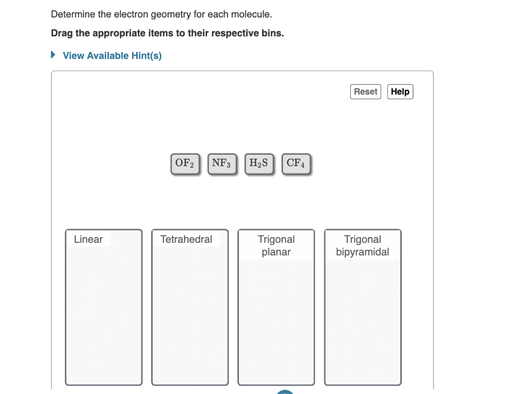 solved-determine-the-electron-geometry-for-each-molecule-chegg