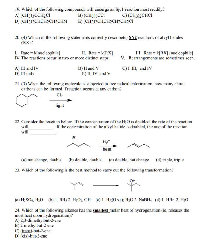 Solved 19. Which Of The Following Compounds Will Undergo An | Chegg.com