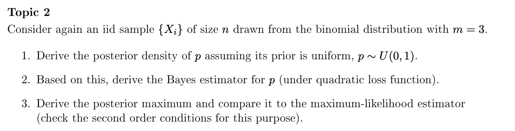 Solved Topic 2 Consider Again An Iid Sample {x;} Of Size N 