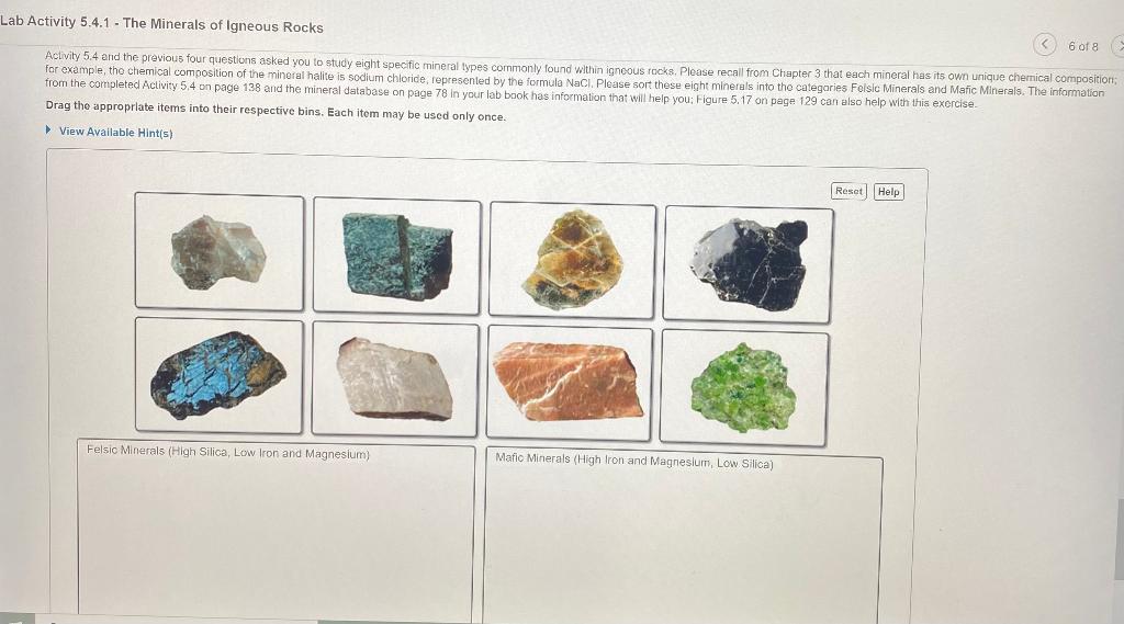 Solved v Part A - Identifying Minerals in Igneous Rocks 1 | Chegg.com