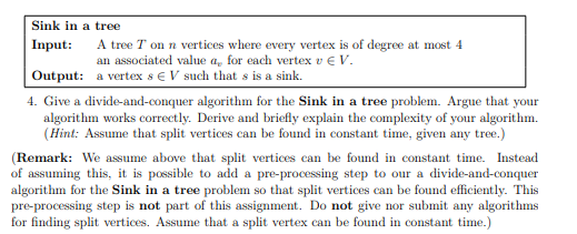 Solved 1. Sinks in arrays and trees ( 12 points) We are | Chegg.com