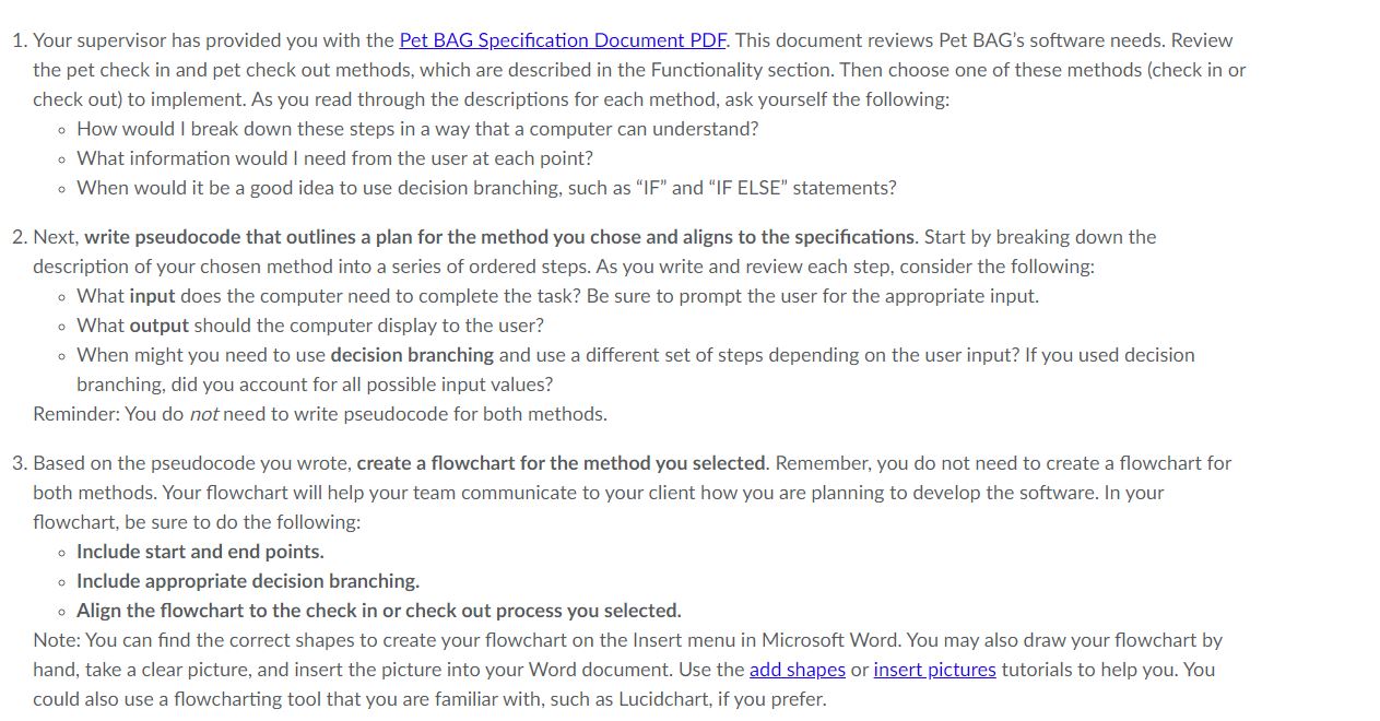 solved-1-your-supervisor-has-provided-you-with-the-pet-bag-chegg