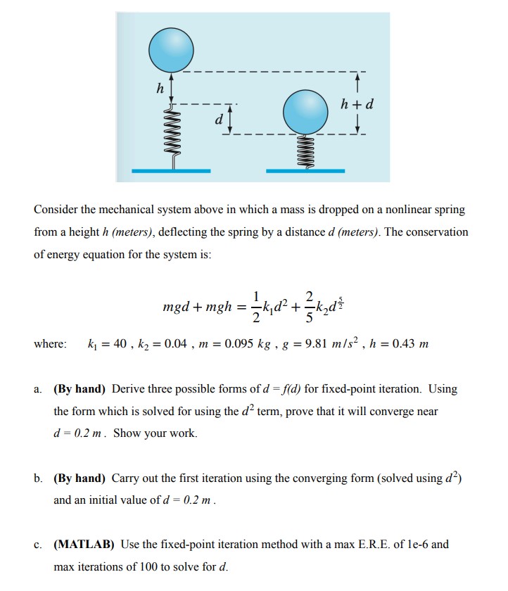 Solved Consider the mechanical system above in which a mass | Chegg.com