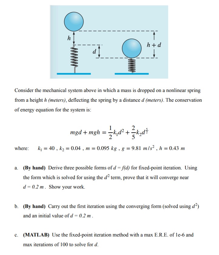 Solved Consider The Mechanical System Above In Which A Mass 