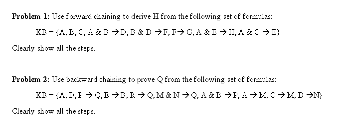 Problem 1 Use Forward Chaining To Derive H From T Chegg Com