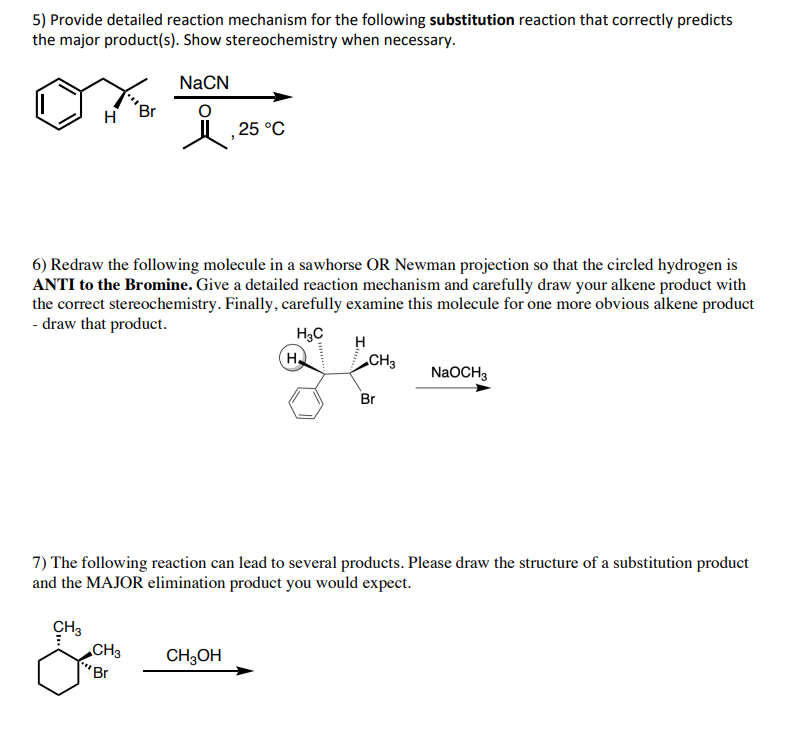 Solved 5) Provide detailed reaction mechanism for the | Chegg.com