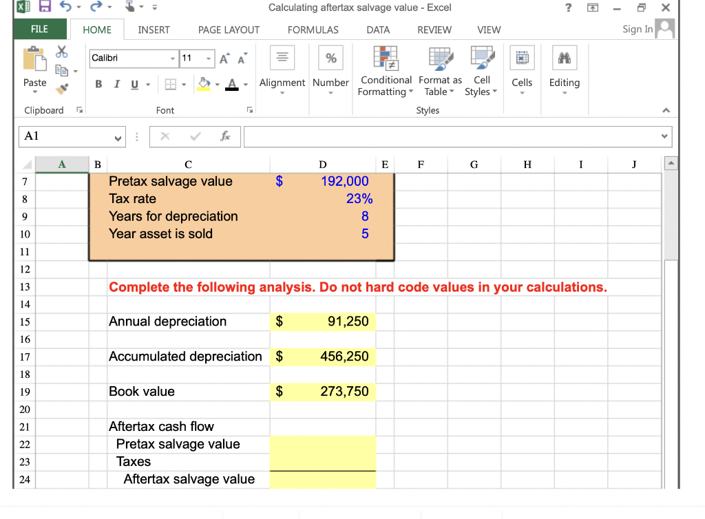 Solved Problem 107 Calculating Salvage Value. X]