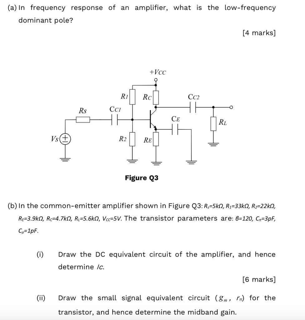 Solved (a) In Frequency Response Of An Amplifier, What Is | Chegg.com