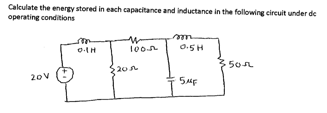 Solved Calculate the energy stored in each capacitance and | Chegg.com