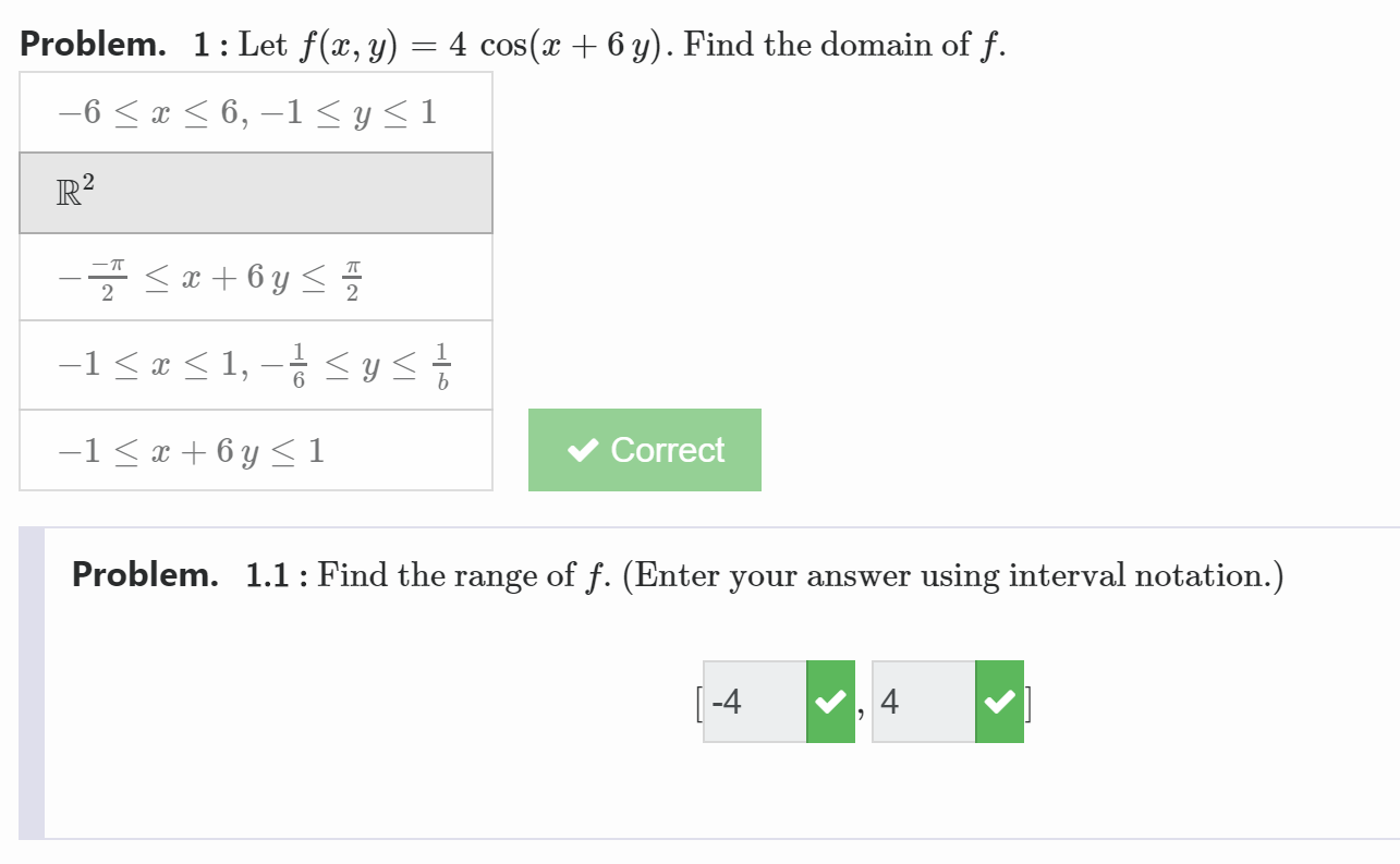 Problem 1 Let F X Y 4 Cos X 6 Y Find The Chegg Com