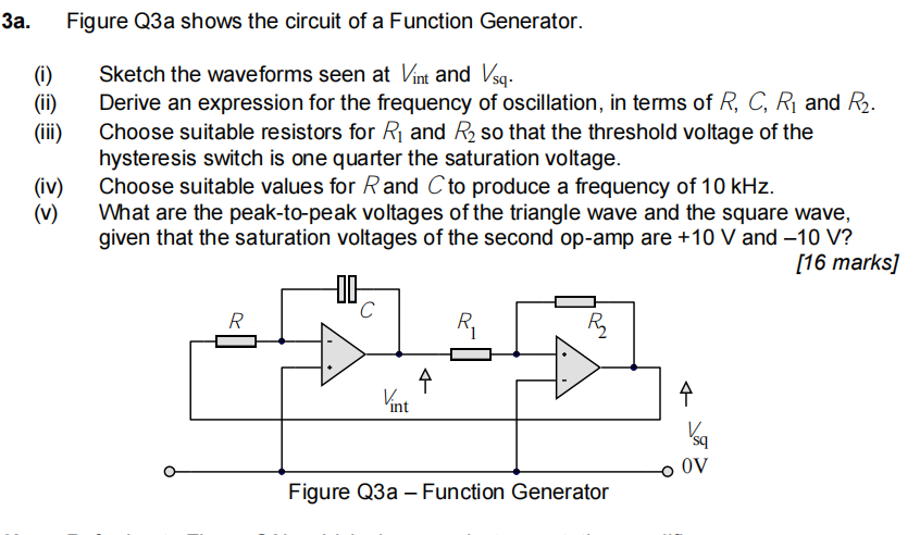Solved 3a. . Figure Q3a shows the circuit of a Function | Chegg.com