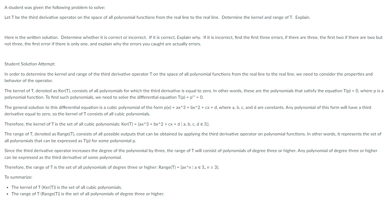 Solved A student was given the following problem to solve: | Chegg.com