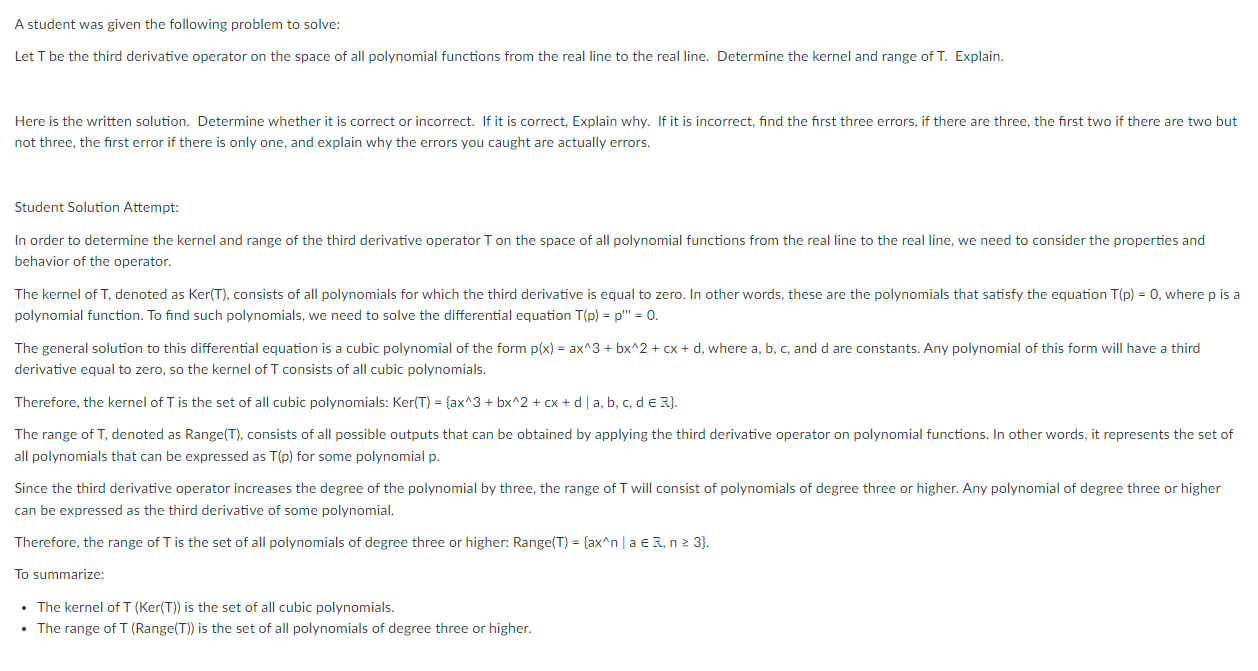 Solved A Student Was Given The Following Problem To Solve: | Chegg.com