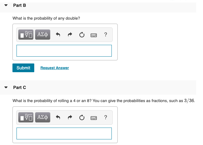 probability - Rolling $2$ dice: NOT using $36$ as the base