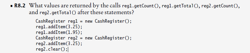 Solved R8.2 What values are returned by the calls | Chegg.com