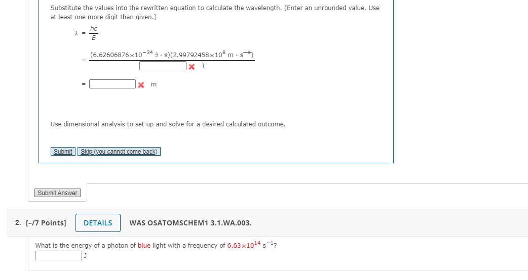 Solved Substitute the values into the rewritten equation to