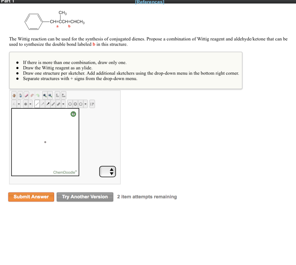 Solved Part References CH3 The Wittig Reaction Can Be Used | Chegg.com