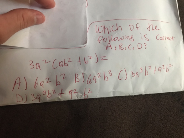 Solved Which of the following is correct A, B, C, D? 3a^2 | Chegg.com