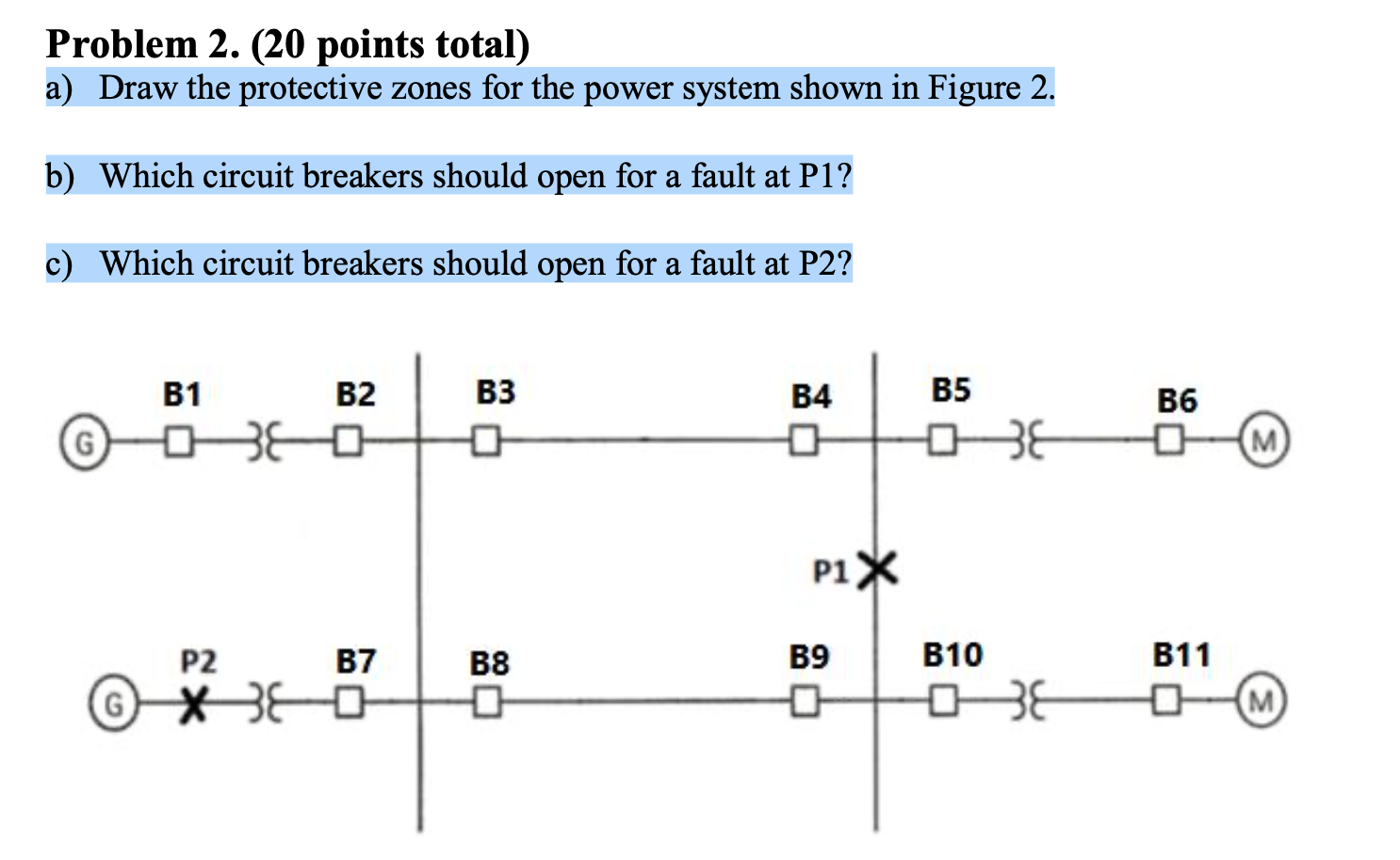 Solved Problem 2. (20 points total) a) Draw the protective | Chegg.com