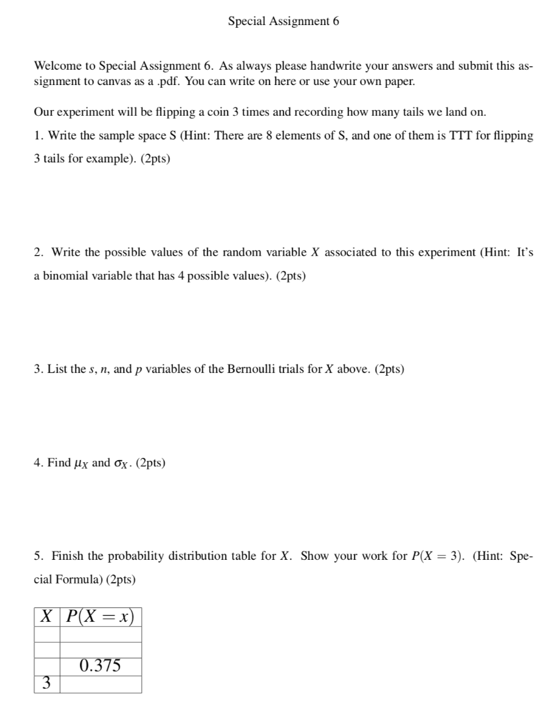 assignment 6.f.o.i.l. and special cases