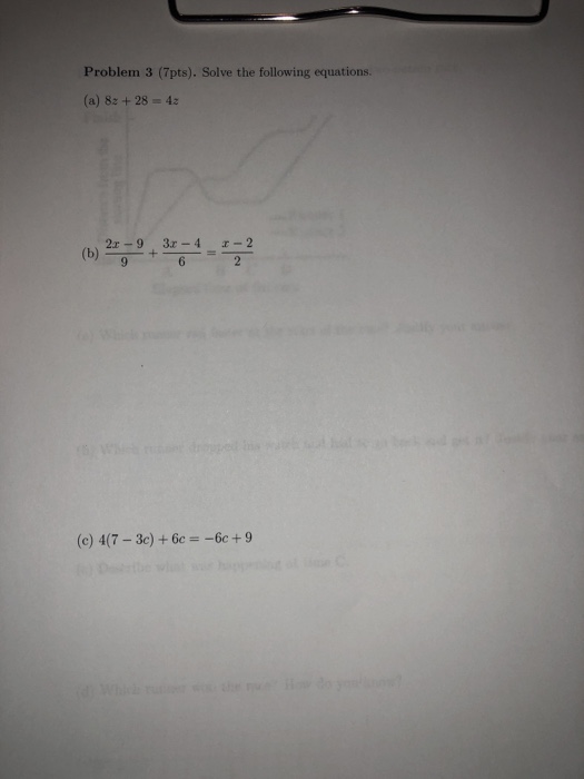Solved Problem 3 (7pts). Solve the following equations. (a) | Chegg.com