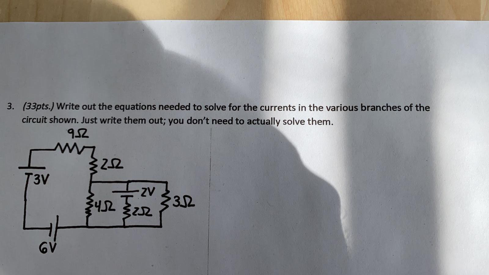 Solved 3. (33pts.) Write out the equations needed to solve | Chegg.com