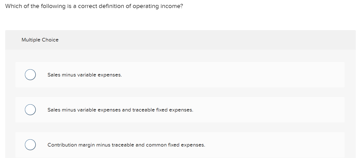 Solved Which of the following is a correct definition of