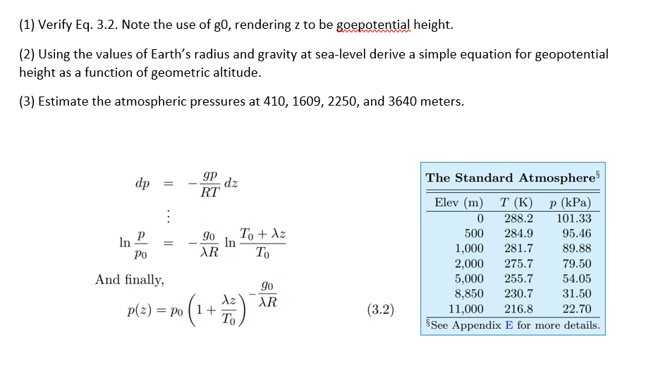Solved (1) Verify Eq. 3.2. Note the use of g0, rendering z | Chegg.com