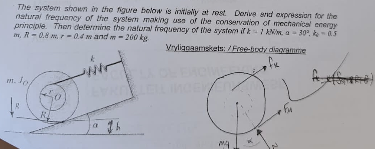 Solved The system shown in the figure below is initially at | Chegg.com