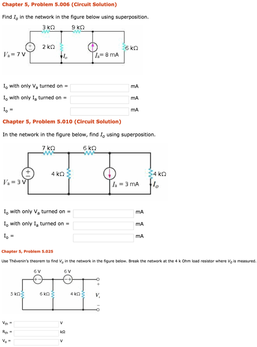 Solved Chapter 5, Problem 5.006 (Circuit Solution) Find I, | Chegg.com