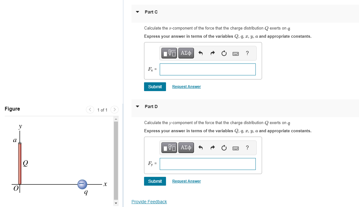 Solved Positive Charge Q Is Distributed Uniformly Along The | Chegg.com