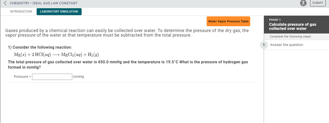 Solved 1) Consider the following reaction Mg(s) + 2HCl(aq)