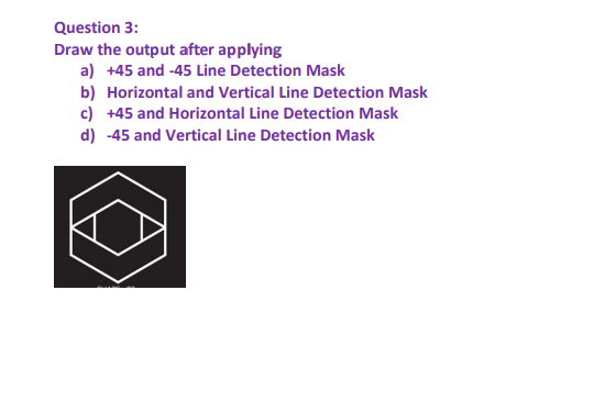 . Draw the output after applying a) +45 and -45 Line | Chegg.com