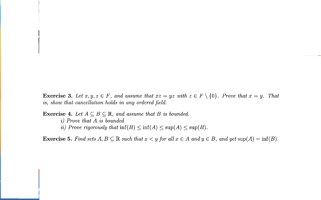 Solved Exercise 3 Let X Y Z∈f And Assume That Xz Yz With