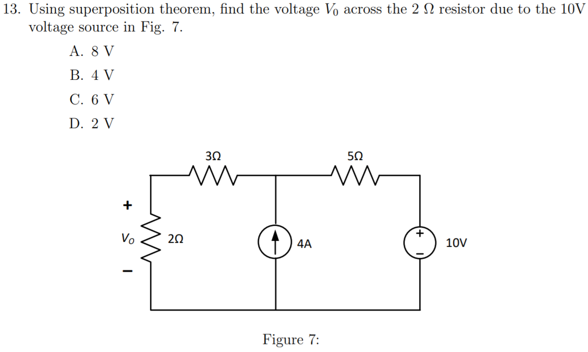 Solved 13 Using Superposition Theorem Find The Voltage 4887