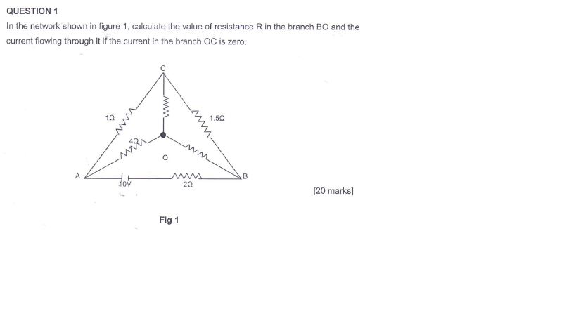 Solved QUESTION 1 In the network shown in figure 1, | Chegg.com