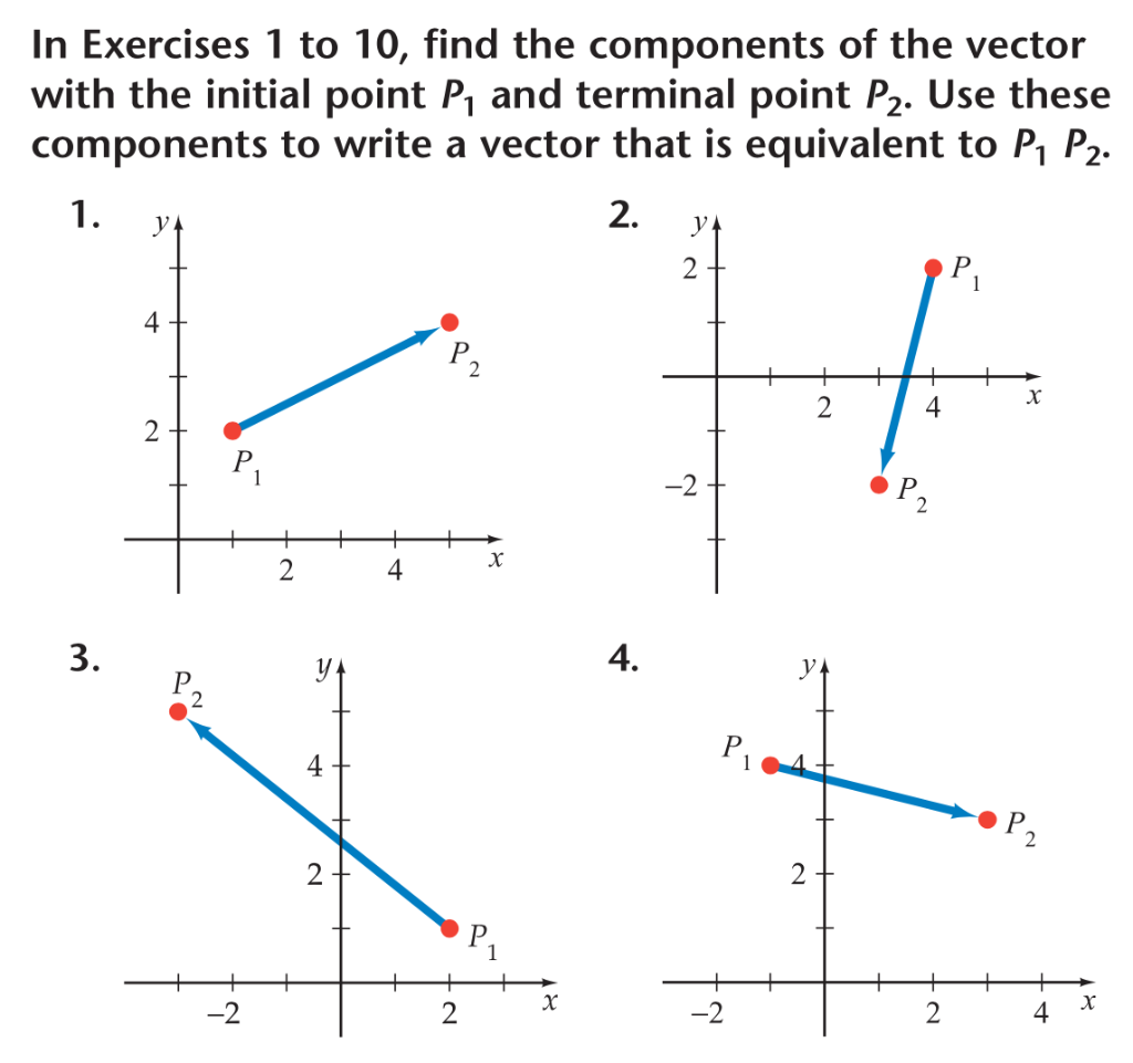 Solved In Exercises 1 to 10 , find the components of the | Chegg.com