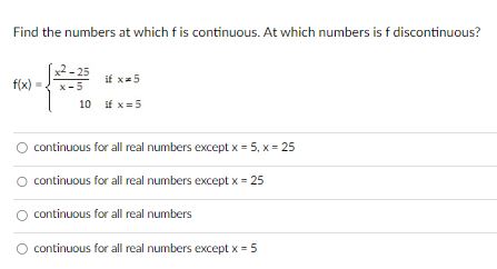 Solved Find the numbers at which f ﻿is continuous. At which | Chegg.com