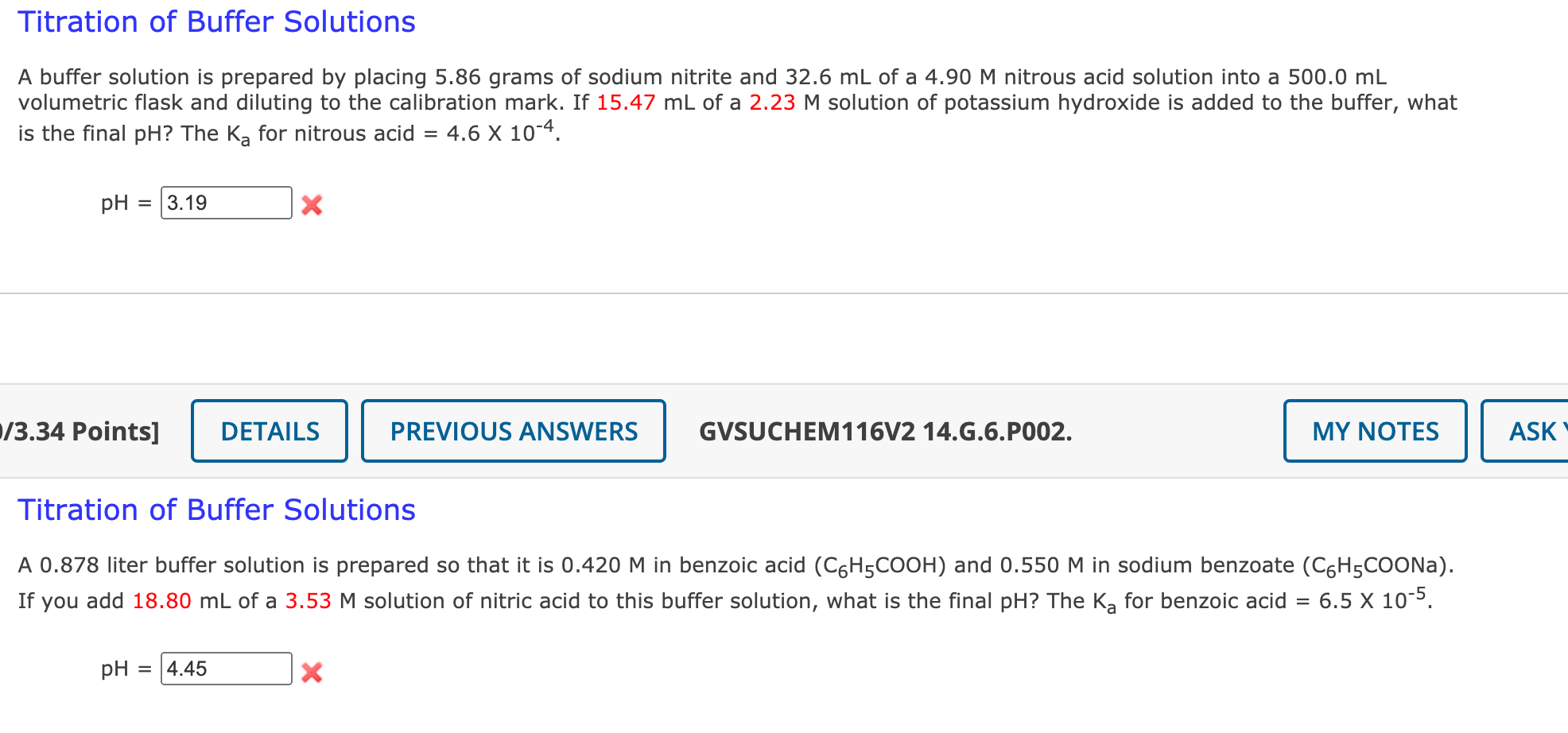 buffer titration experiment