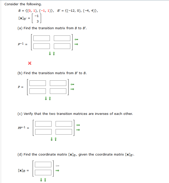 Solved Consider the following. (a) Find the transition | Chegg.com