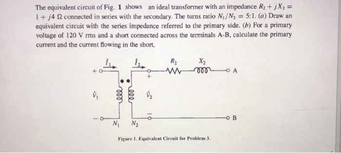 Solved The equivalent circuit of Fig. 1 shows an ideal | Chegg.com