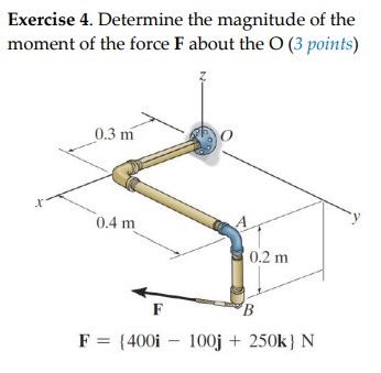 Solved Exercise 3. Determine the vector moment and its | Chegg.com