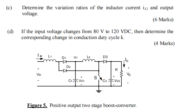 A positive output two-stage boost-converter shown in | Chegg.com