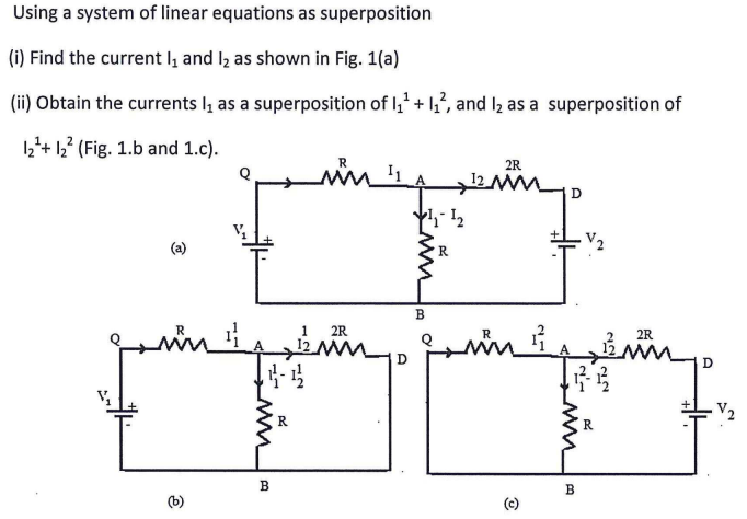 Solved Using a system of linear equations as superposition | Chegg.com